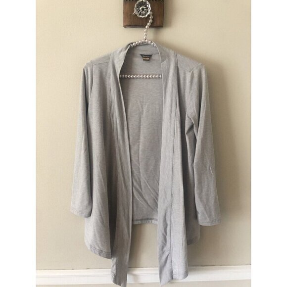 Eddie Bauer Womens Petite S Gray Lightweight Cardigan Sweater - Picture 1 of 4